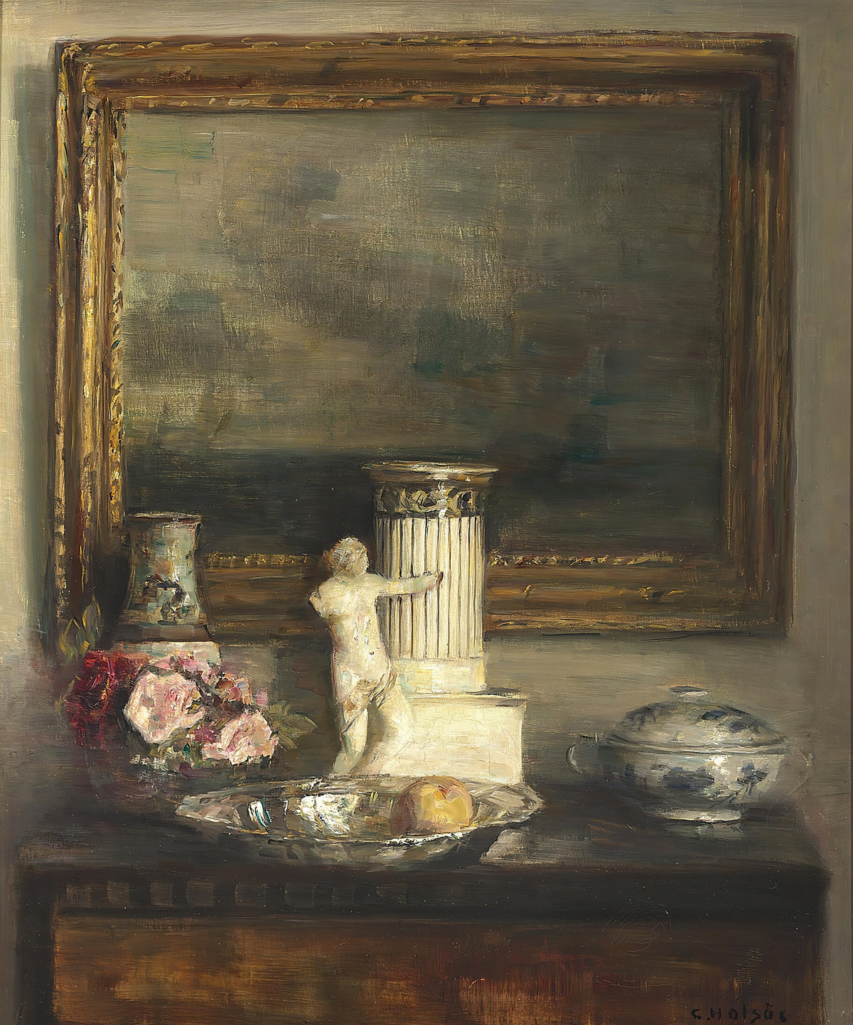 Interior com objetos decorativos - Carl Holsøe