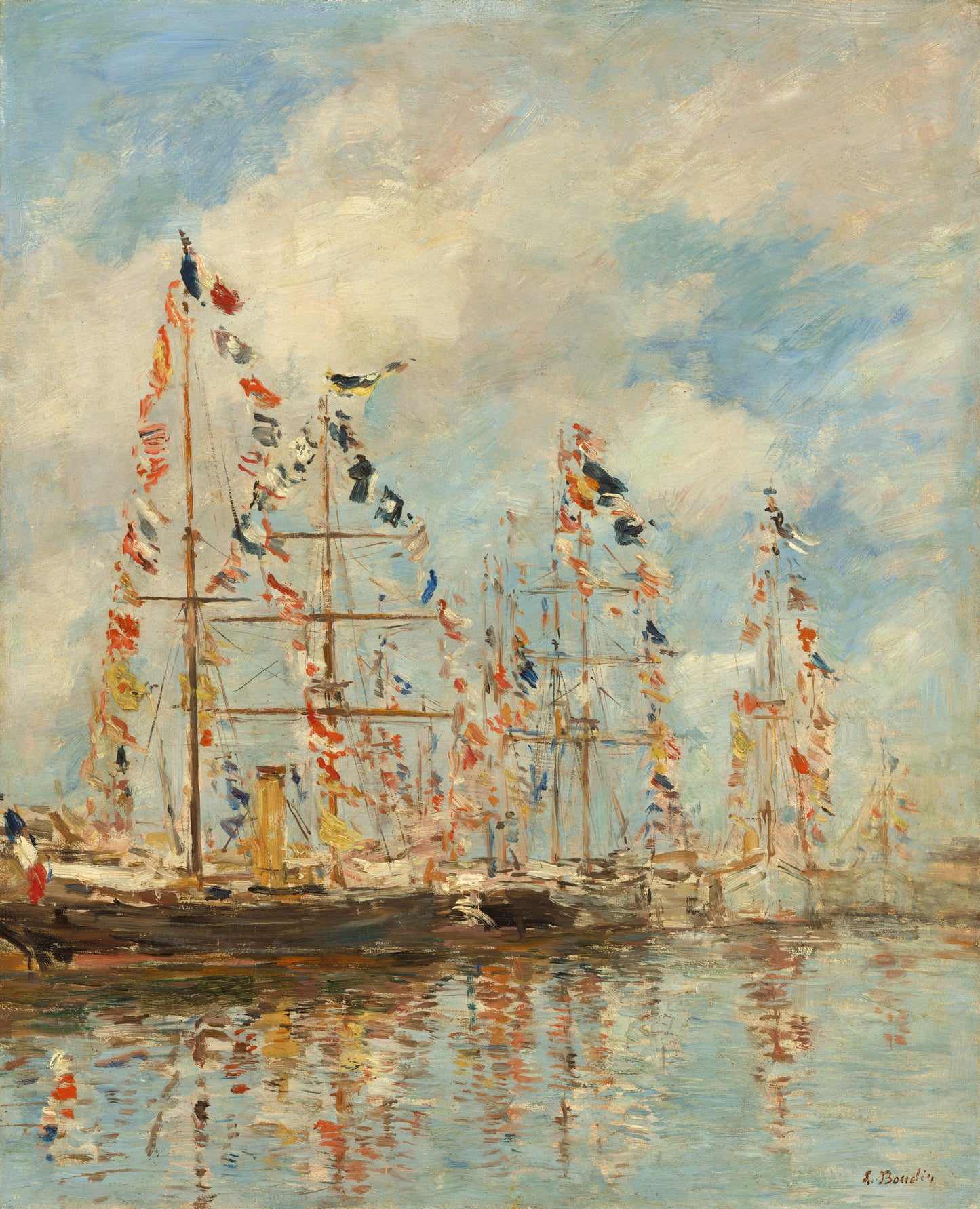 Bacia de iates em Trouville-Deauville - Eugène Boudin