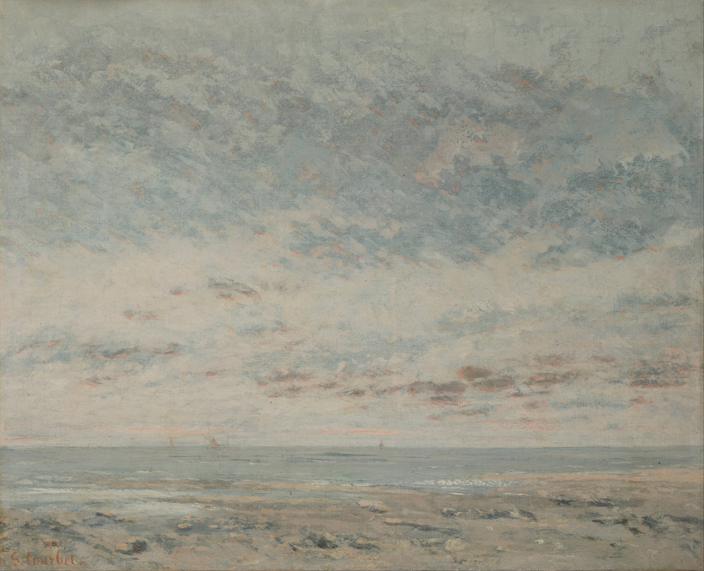 Maré baixa em Trouville - Gustave Courbet