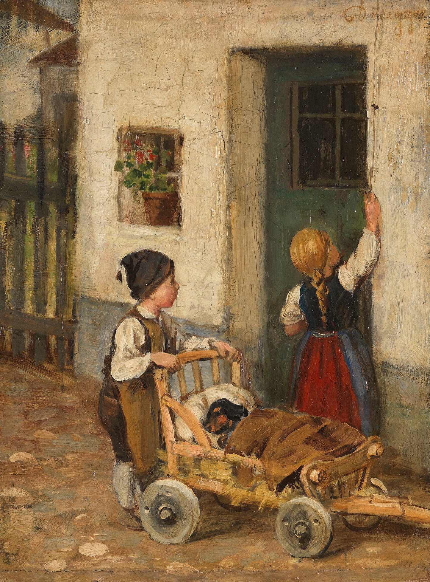 O dachshund doente - Franz von Defregger
