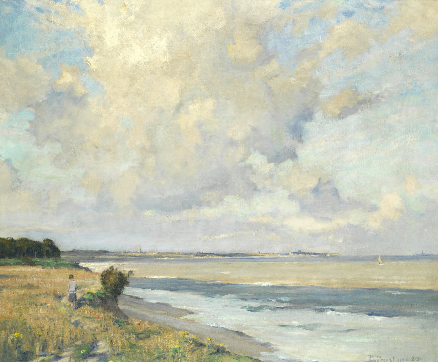 O vento sudoeste, Gorleston - Bertram Priestman