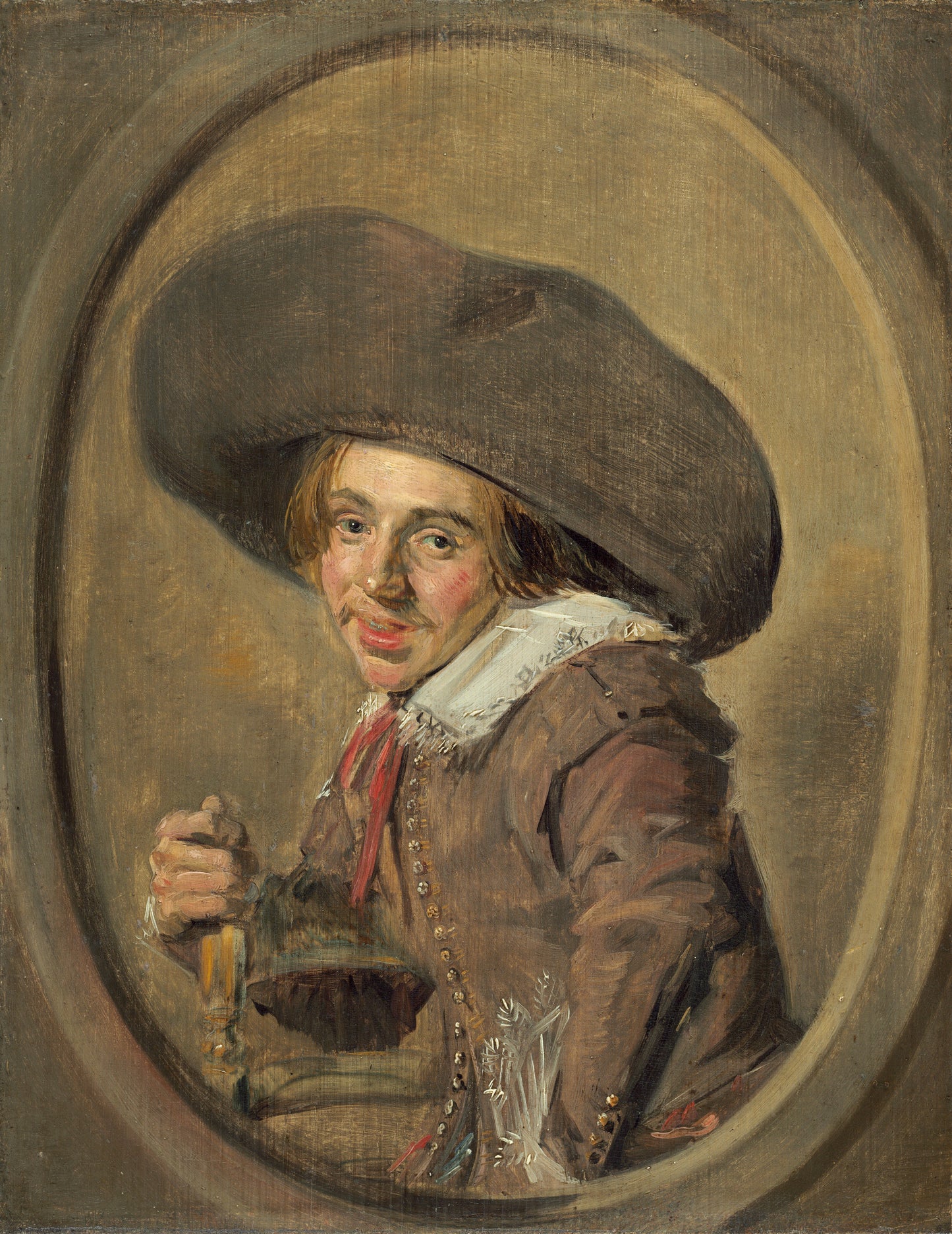 Um jovem com um chapéu grande - Frans Hals