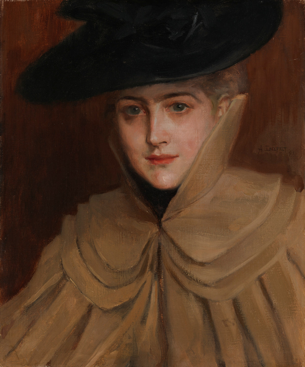 Retrato de uma jovem - Albert Edelfelt