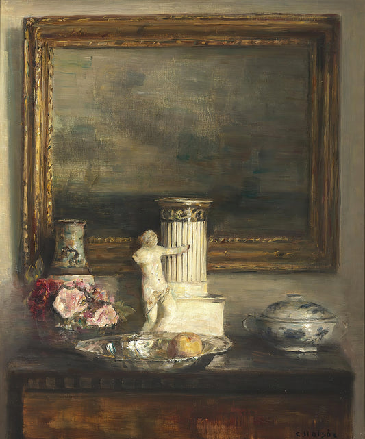 Interior com objetos decorativos - Carl Holsøe