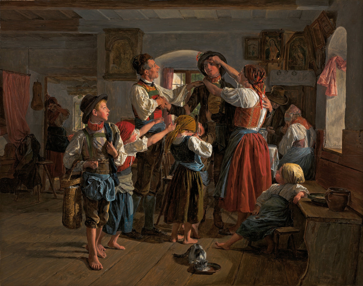 A despedida do recruta - Ferdinand Georg Waldmüller