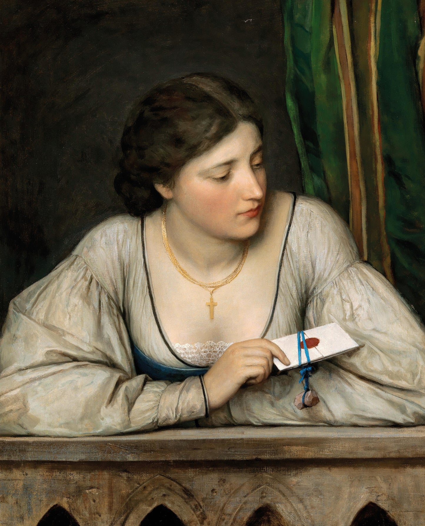 A carta de amor - Eugen von Blaas