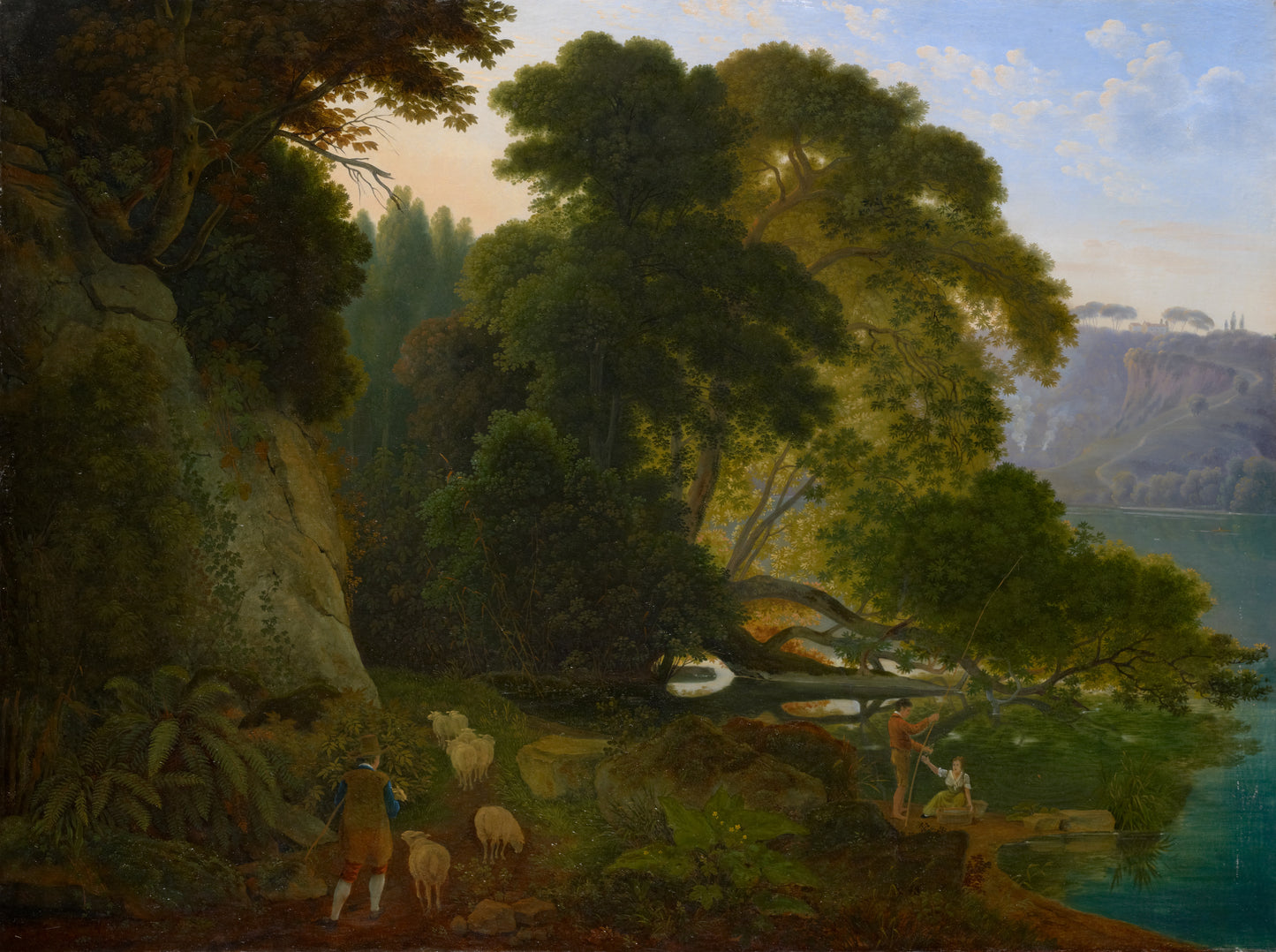 Às margens do Lago de Nemi - Samuel Birmann
