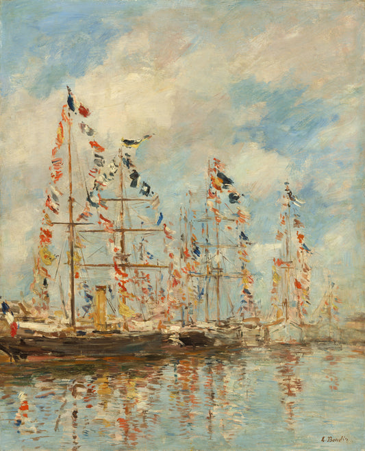 Bacia de iates em Trouville-Deauville - Eugène Boudin