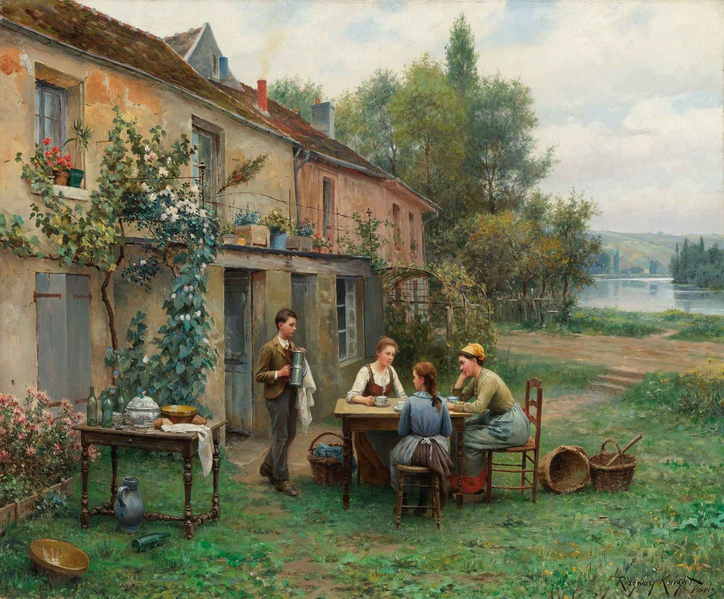 Café no Jardim - Daniel Ridgway Knight