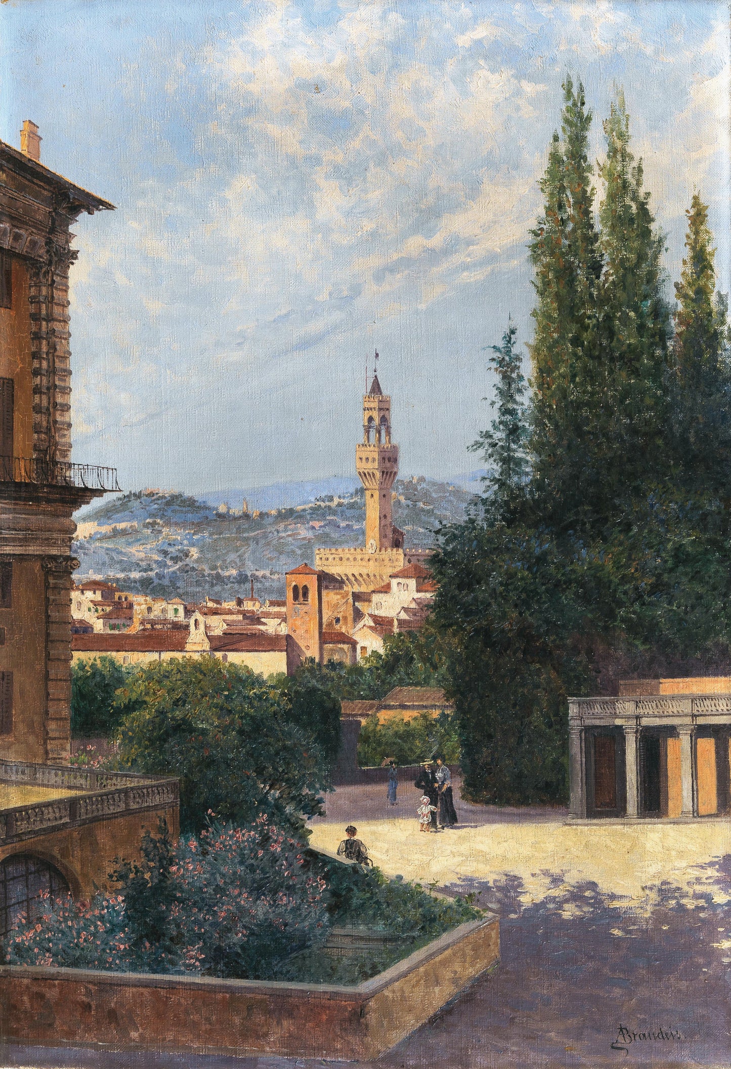 Florença, uma vista do Palazzo Vecchio a partir dos Jardins Boboli - Antonietta Brandeis