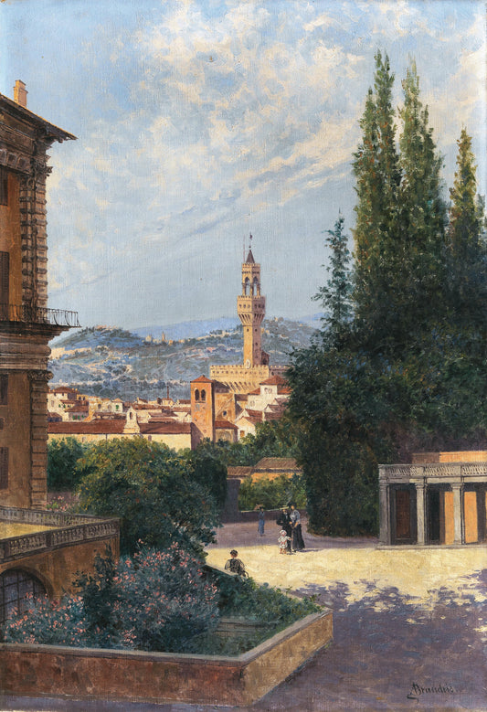 Florença, uma vista do Palazzo Vecchio a partir dos Jardins Boboli - Antonietta Brandeis