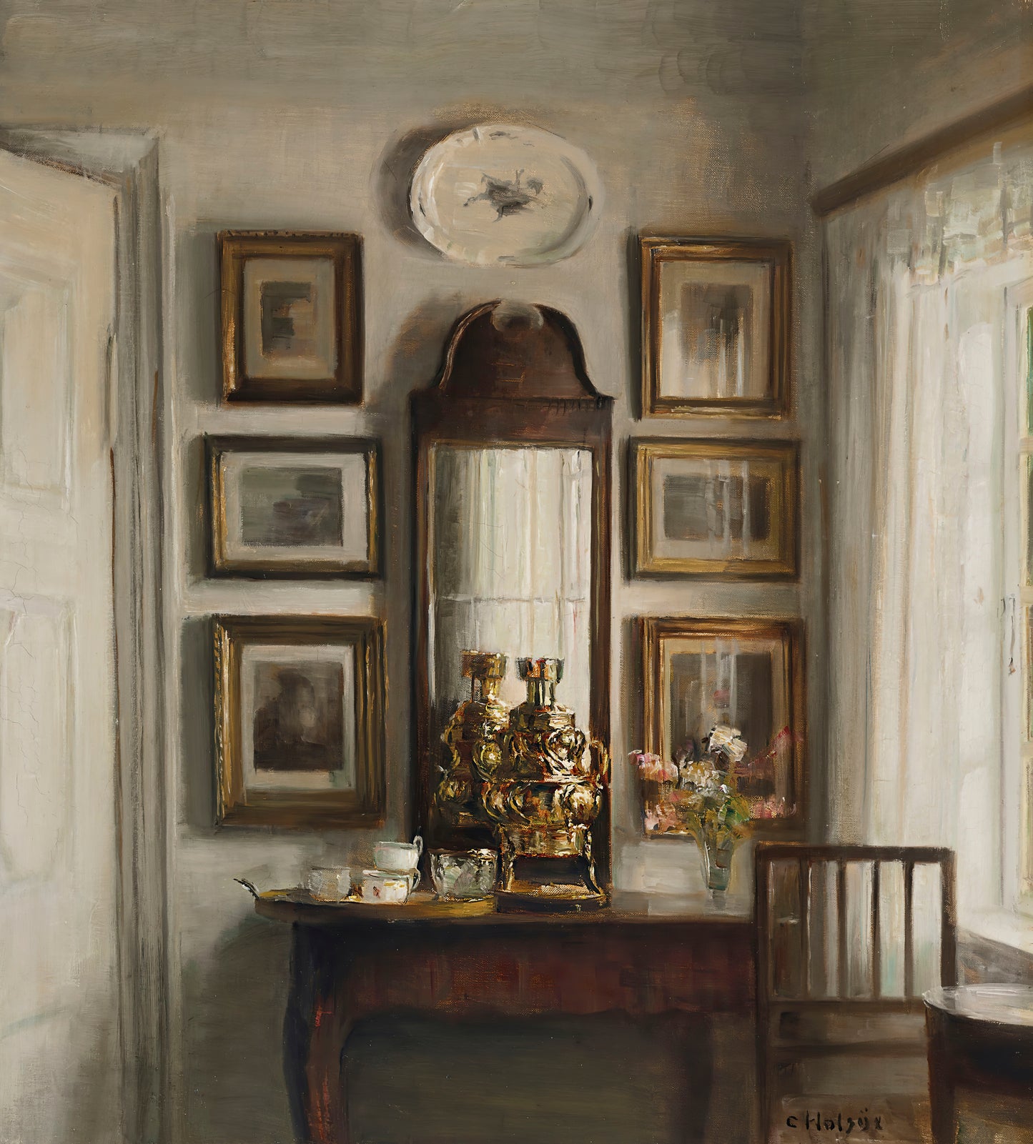 Interior com Samovar - Carl Holsøe
