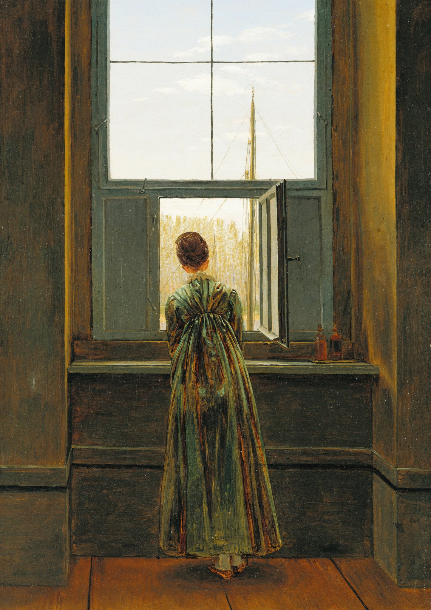 Mulher em uma janela - Caspar David Friedrich
