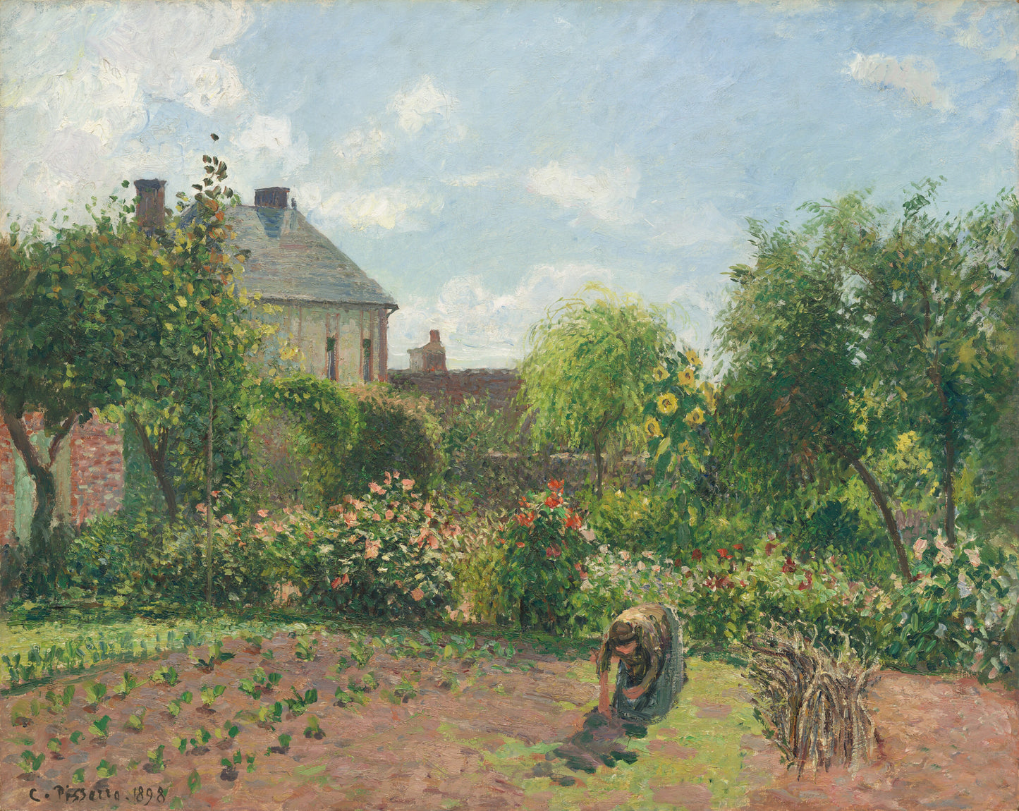O jardim do artista em Eragny - Camille Pissarro