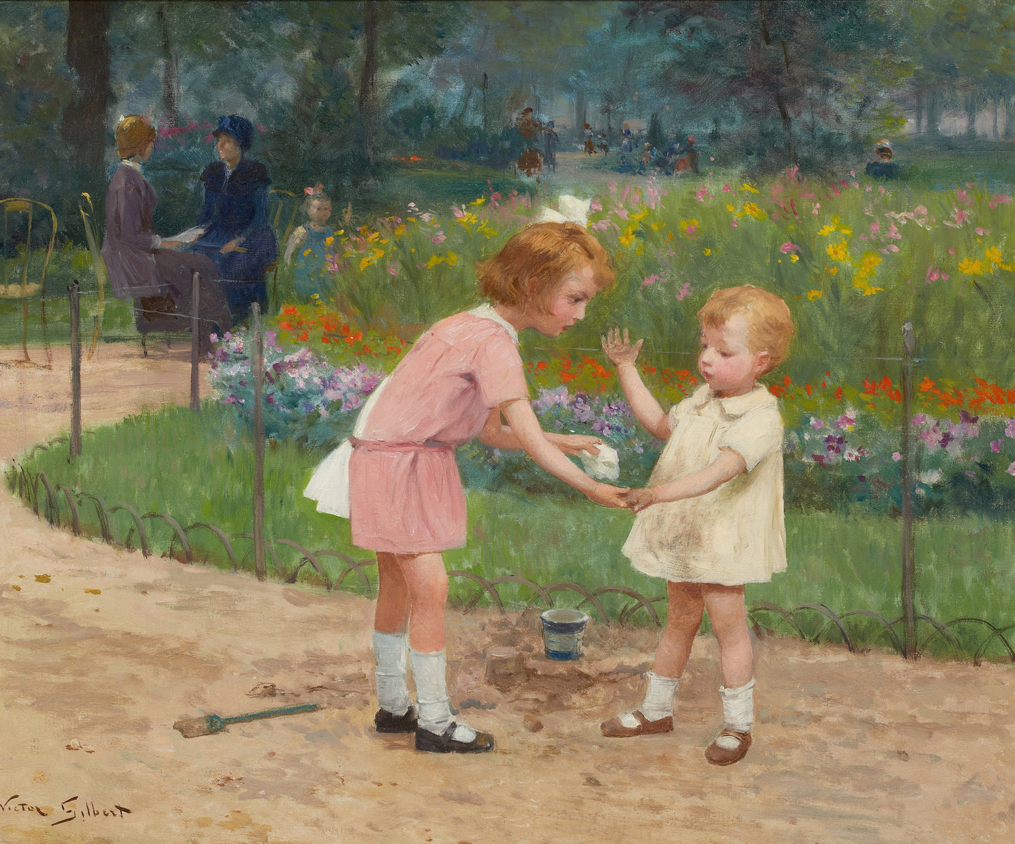Os jardins de Luxemburgo - Victor Gabriel Gilbert