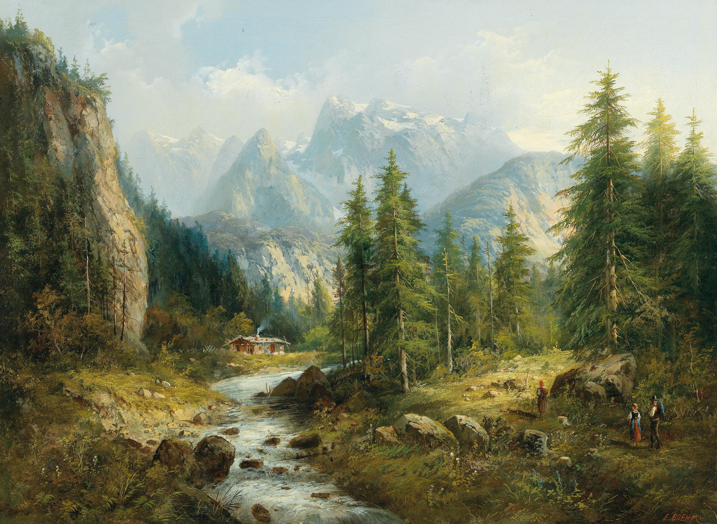 Paisagem montanhosa - Eduard Boehm