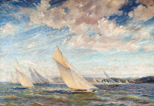 Regatas de iates no Solent - Alice Maude Taite Fanner
