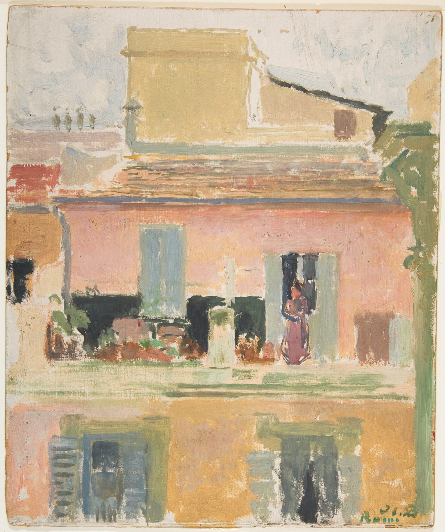 Terraço de um edifício em Roma - Jacques-Emile Blanche