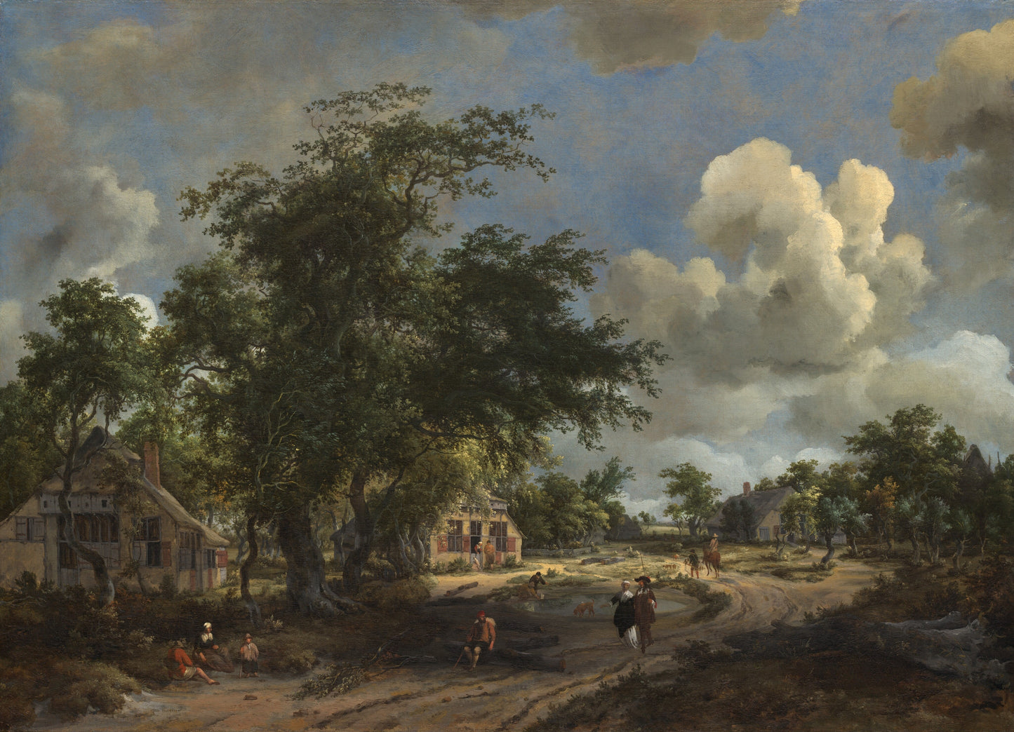 Uma vista numa estrada - Meindert Hobbema