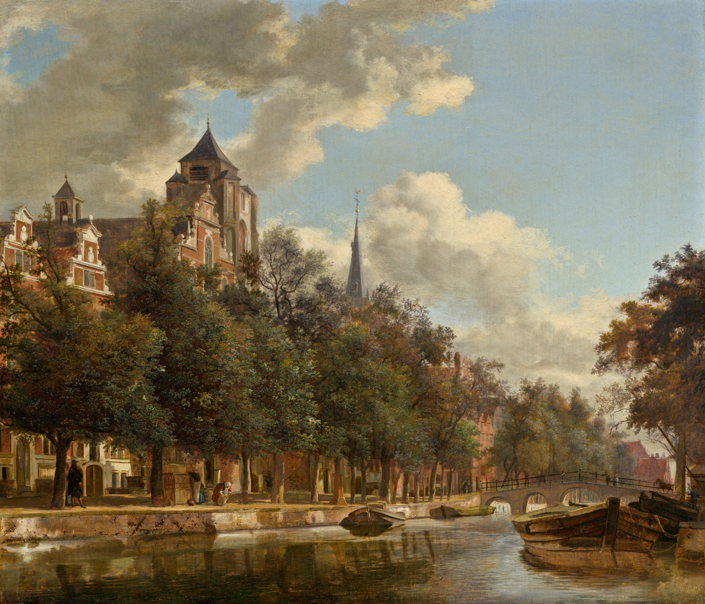 Veja um canal holandês - Jan van der Heyden