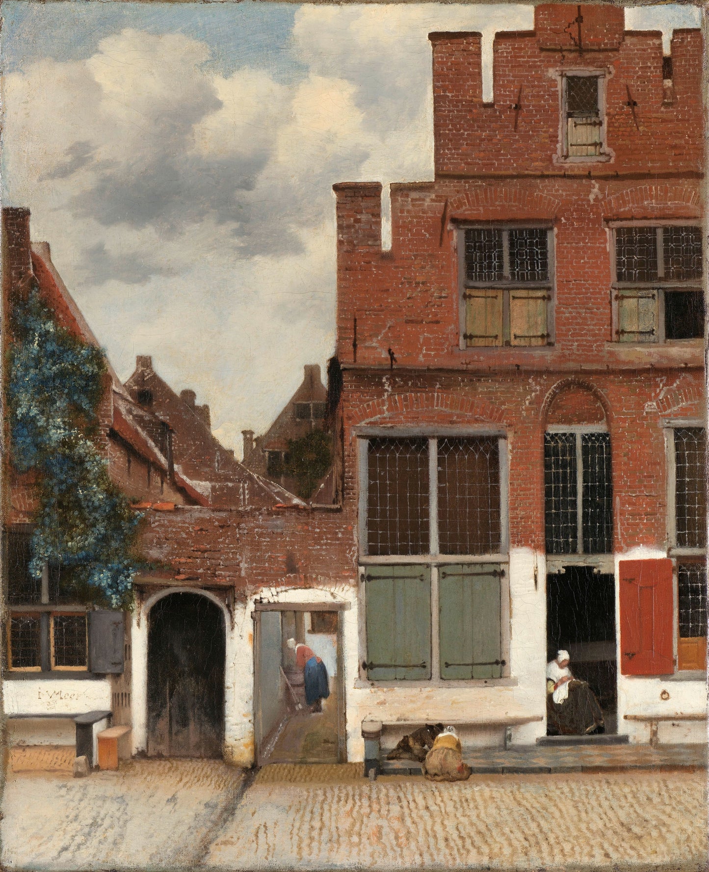 Vista das casas em Delft, conhecida como ‘A Rua Pequena’ - Johannes Vermeer