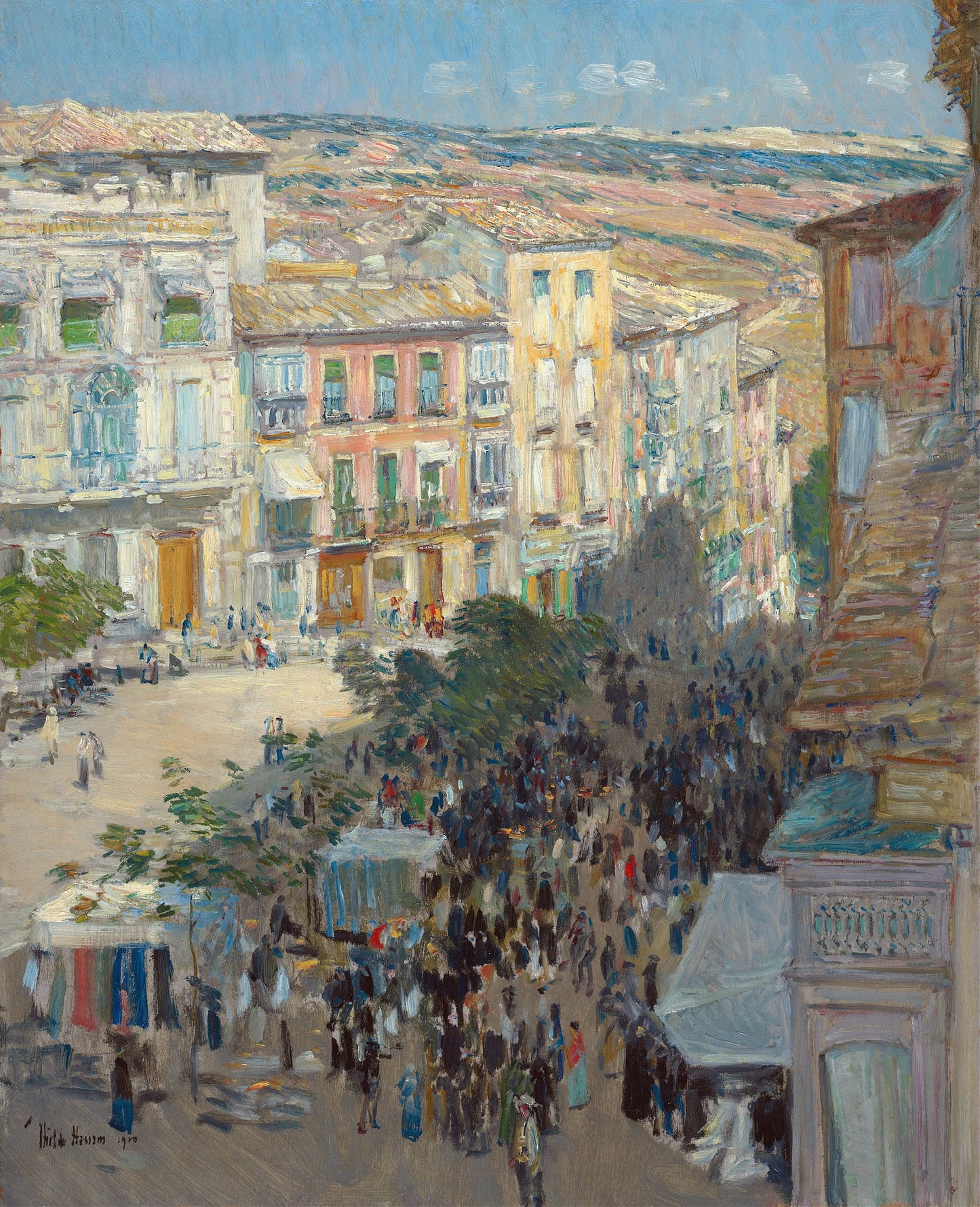 Vista de uma cidade do sul da França - Childe Hassam